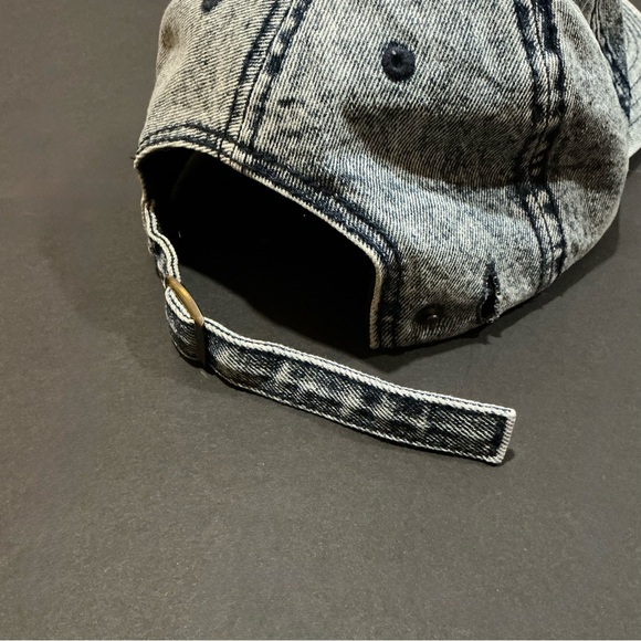 American Eagle Outfitters Baseball Cap Hat Stonewashed Denim Rainbow Embroidered - Picture 7 of 10